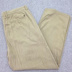 Tommy Bahama Mens Khaki Chino Pants Size 40 Cotton Lyocell Spandex Flat Front